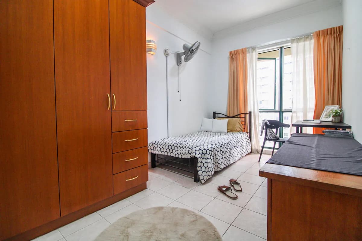 Tenant bedroom with smart lock